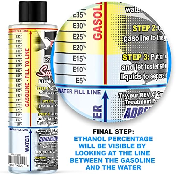 REV X SUPER TESTER FLEX FUEL ETHANOL E85 TO E10, E15, E20, E25 TEST KIT - Image 2